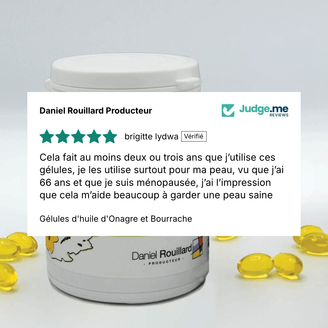 Avis sur les Gélules d'huiles d'Onagre et Bourrache